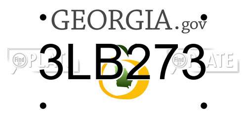 3LB273 Georgia License Plate