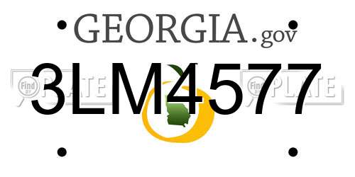 3LM4577 Georgia License Plate