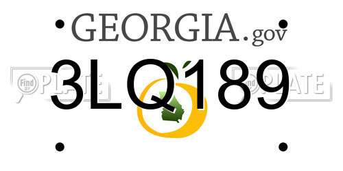 3LQ189 Georgia License Plate