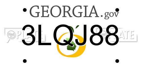 3LQJ88 Georgia License Plate