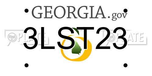 3LST23 Georgia License Plate