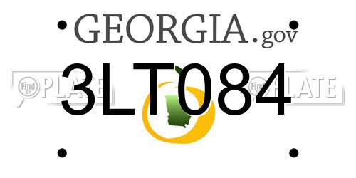 3LT084 Georgia License Plate