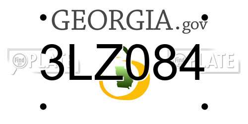 3LZ084 Georgia License Plate
