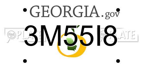 3M55I8 Georgia License Plate