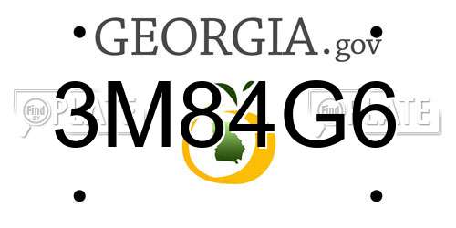 3M84G6 Georgia License Plate