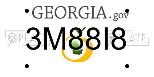 3M88I8 Georgia License Plate