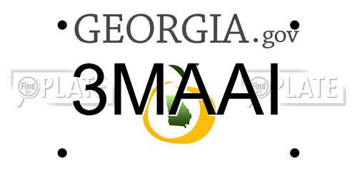 3MAAI Georgia License Plate
