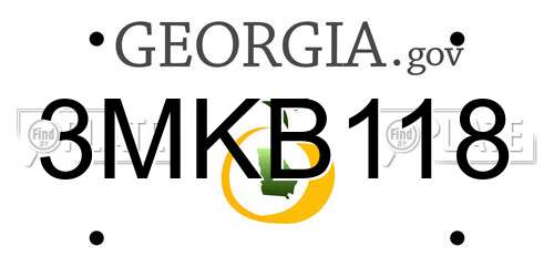 3MKB118 Georgia License Plate
