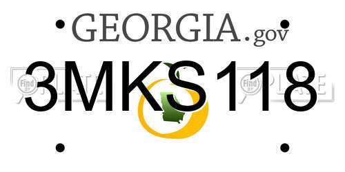 3MKS118 Georgia License Plate