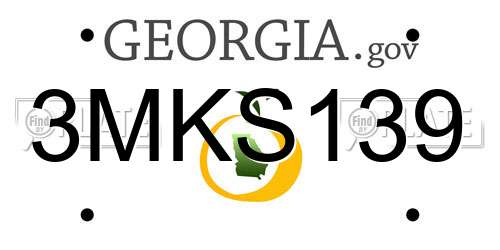 3MKS139 Georgia License Plate
