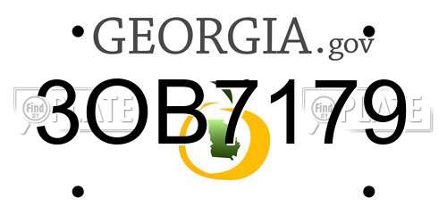 3OB7179 Georgia License Plate