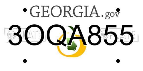 3OQA855 Georgia License Plate