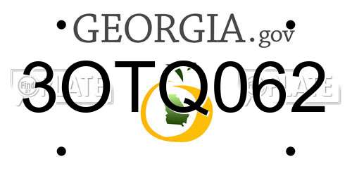 3OTQ062 Georgia License Plate