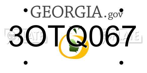 3OTQ067 Georgia License Plate