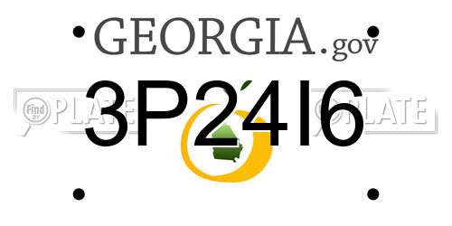 3P24I6 Georgia License Plate