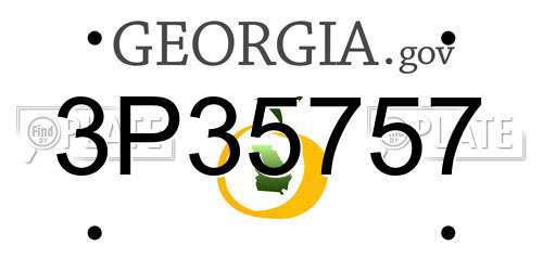 3P35757 Georgia License Plate
