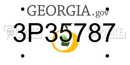 3P35787 Georgia License Plate