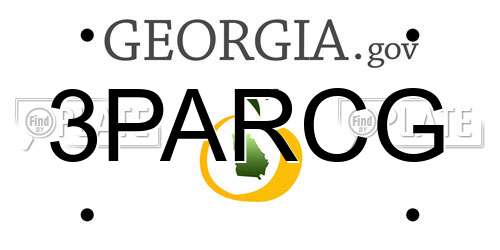 3PARCG Georgia License Plate