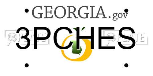 3PCHES Georgia License Plate