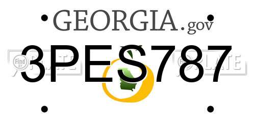 3PES787 Georgia License Plate