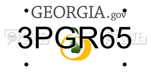 3PGR65 Georgia License Plate