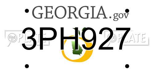 3PH927 Georgia License Plate