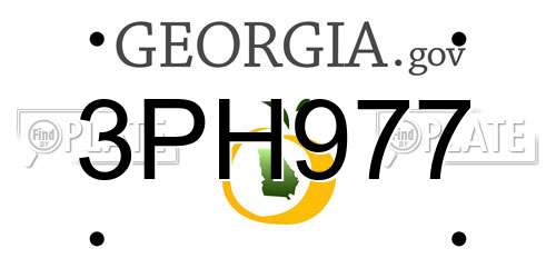 3PH977 Georgia License Plate