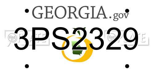 3PS2329 Georgia License Plate