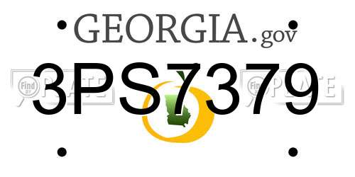 3PS7379 Georgia License Plate