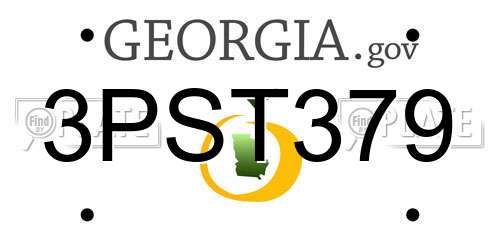 3PST379 Georgia License Plate