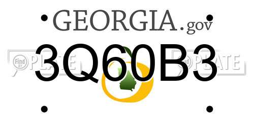 3Q60B3 Georgia License Plate