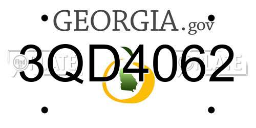 3QD4062 Georgia License Plate