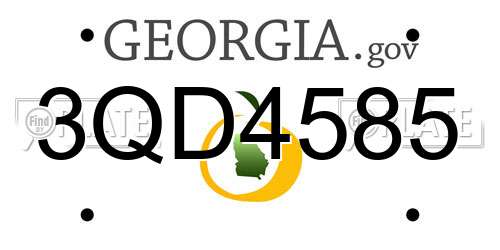 3QD4585 Georgia License Plate