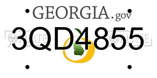 3QD4855 Georgia License Plate