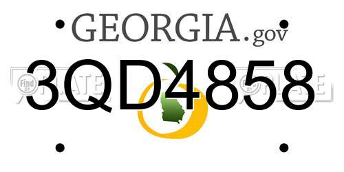 3QD4858 Georgia License Plate