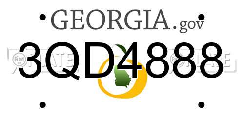 3QD4888 Georgia License Plate