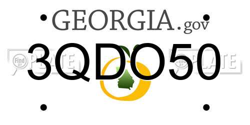 3QDO50 Georgia License Plate