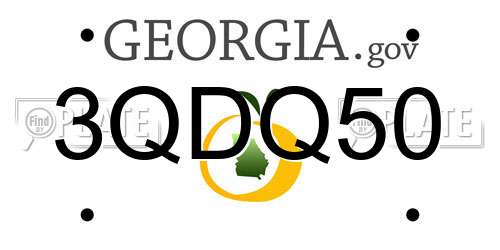 3QDQ50 Georgia License Plate