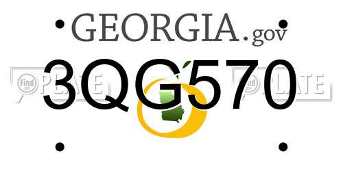 3QG570 Georgia License Plate