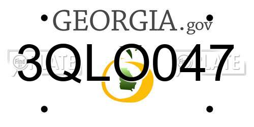 3QLO047 Georgia License Plate