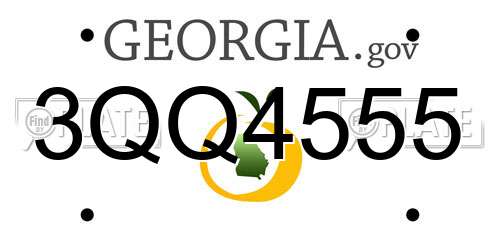 3QQ4555 Georgia License Plate