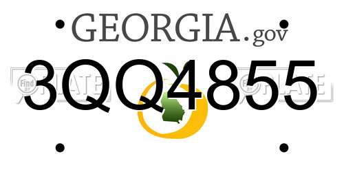 3QQ4855 Georgia License Plate