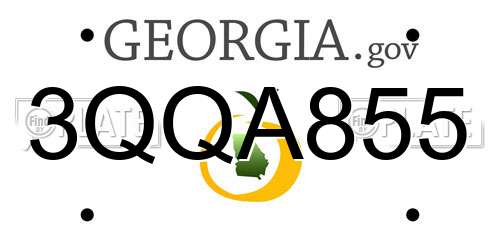3QQA855 Georgia License Plate