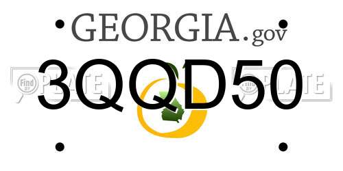 3QQD50 Georgia License Plate