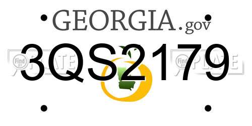 3QS2179 Georgia License Plate