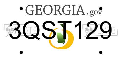 3QST129 Georgia License Plate
