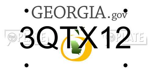 3QTX12 Georgia License Plate