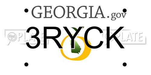 3RYCK Georgia License Plate