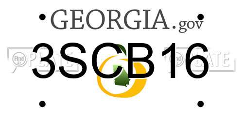 3SCB16 Georgia License Plate