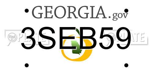 3SEB59 Georgia License Plate